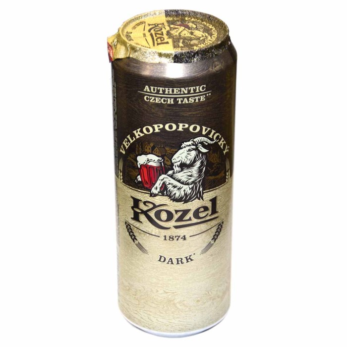 Пиво Velkopopovicky Kozel темное 3,6% 0,45л ж/б