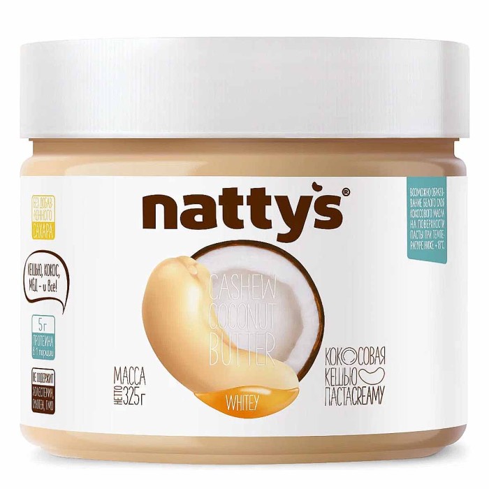 Паста кешью-кокосовая Nattis с медом 325гр пэт
