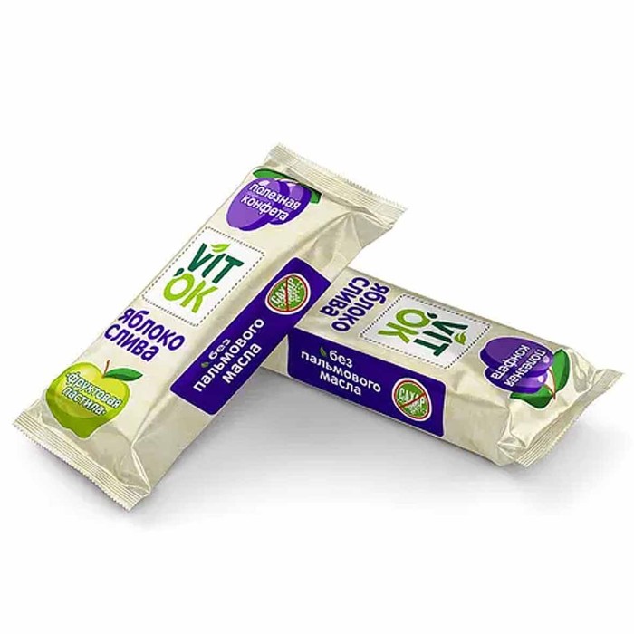 Конфеты VITok Пастила яблоко-слива 120гр м/у