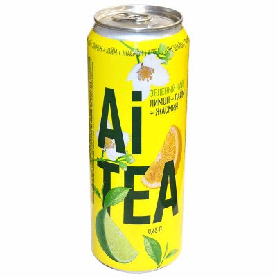 Чай Ai Tea лимон-лайм зеленый 0,45л ж/б