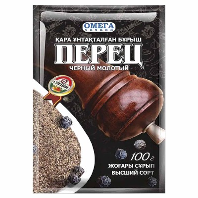 Перец черный Омега молотый 100гр м/у