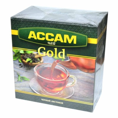 Чай Ассам Gold черный лист 200гр к/у