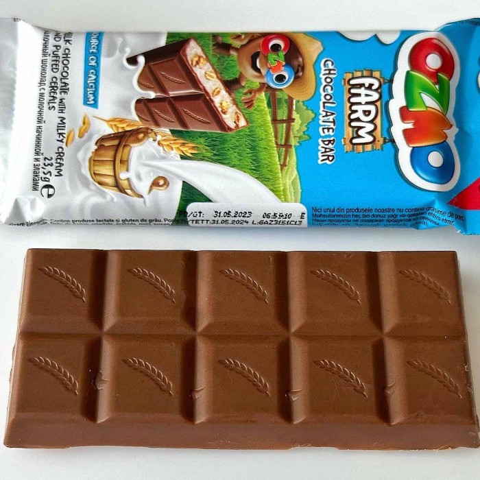 Шоколад Solen Ozmo Farm молочный с мол.начинкой и злаками 23,5гр