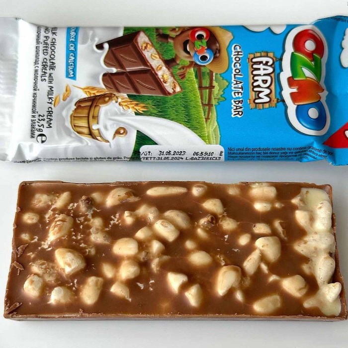 Шоколад Solen Ozmo Farm молочный с мол.начинкой и злаками 23,5гр