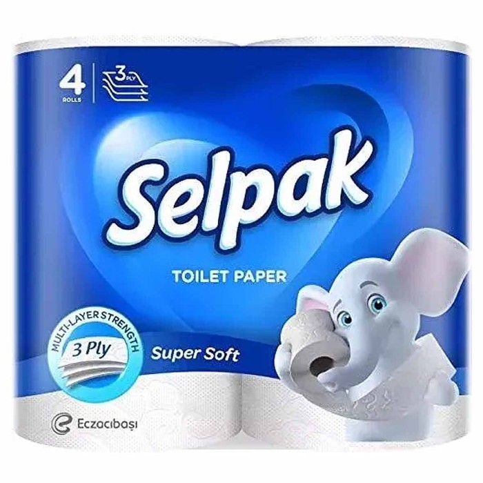 Бумага туалетная Selpak 3сл 4рул м/у