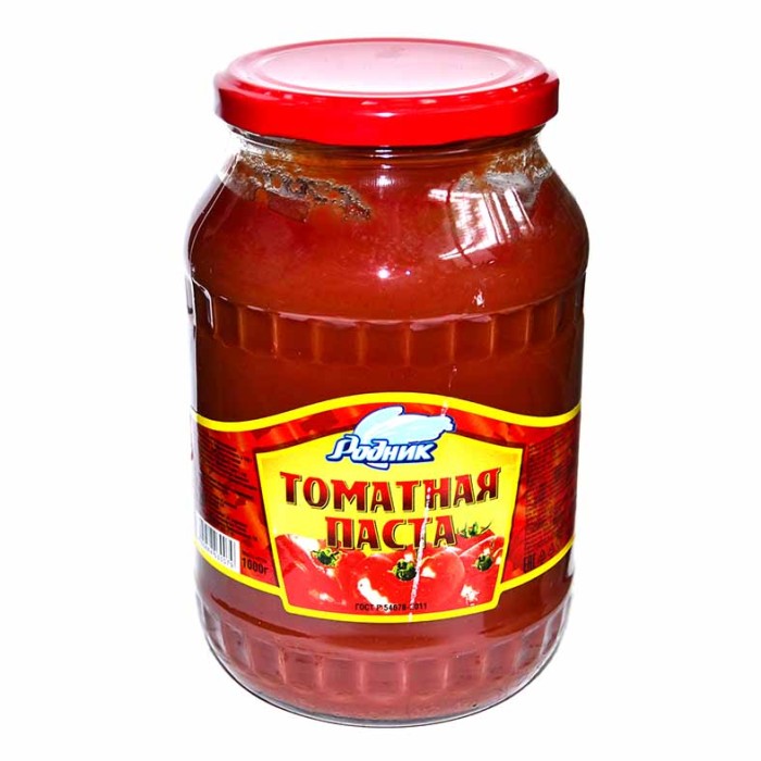 Паста томатная Родник 25% 1000гр ст/б