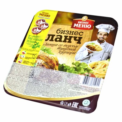 Лапша Бизнес Ланч со вкусом тушеной курицы 90гр лоток