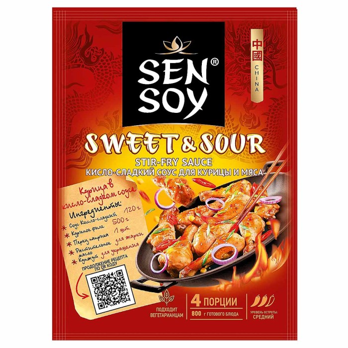 Соус Sen Soy для пригоовления мяса кисло- сладкий 120гр м/у
