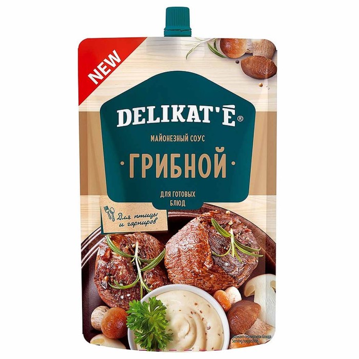 Соус Delikate Грибной 210гр д/п