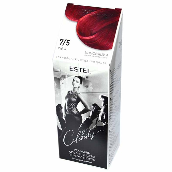 Краска-уход для волос Estel Celebrity 7/5 Рубин 125мл к/у