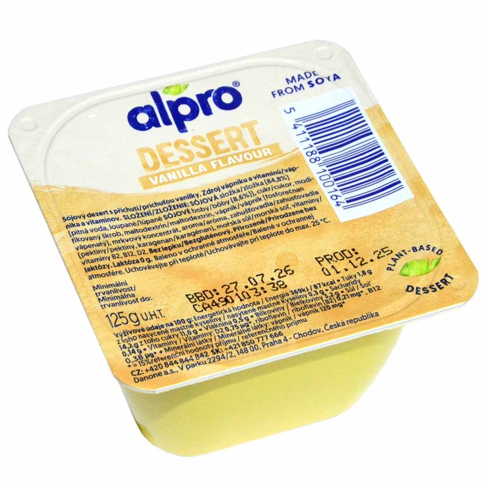 Пудинг соевый Alpro со вкусом ванили 125гр пэт
