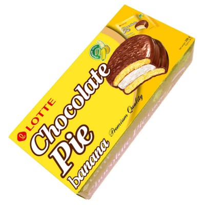Печенье Lotte Chocolate Pie банан 168гр к/у