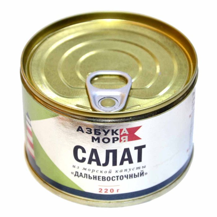 Салат Азбука моря из морской капусты 220гр ж/б ключ