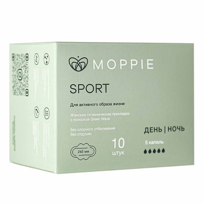 Прокладки Moppie Sport День-ночь 10шт к/у