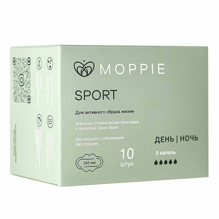 Прокладки Moppie Sport День-ночь 10шт к/у
