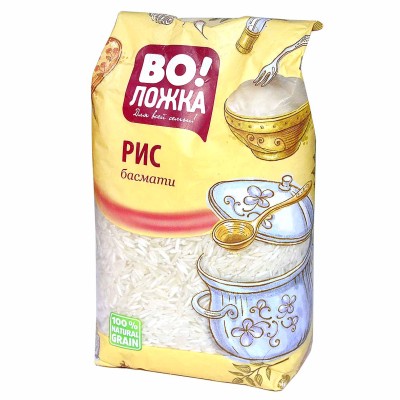 Крупа рис Воложка Басмати 800гр м/у