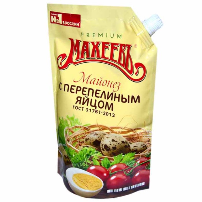 Майонез Махеевъ С перепелиным яйцом 67% 190гр д/п