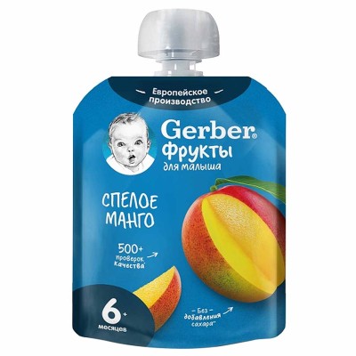 Пюре Gerber манго 90гр пауч