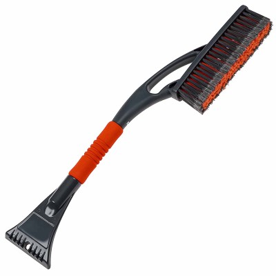 Щетка Русские Супергерои для уборки снега с распушенной щетиной +скребок 59*10см арт775-116