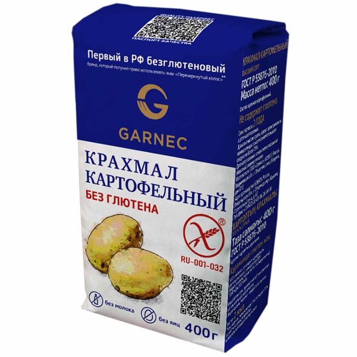 Крахмал Гарнец картофельный 400гр м/у