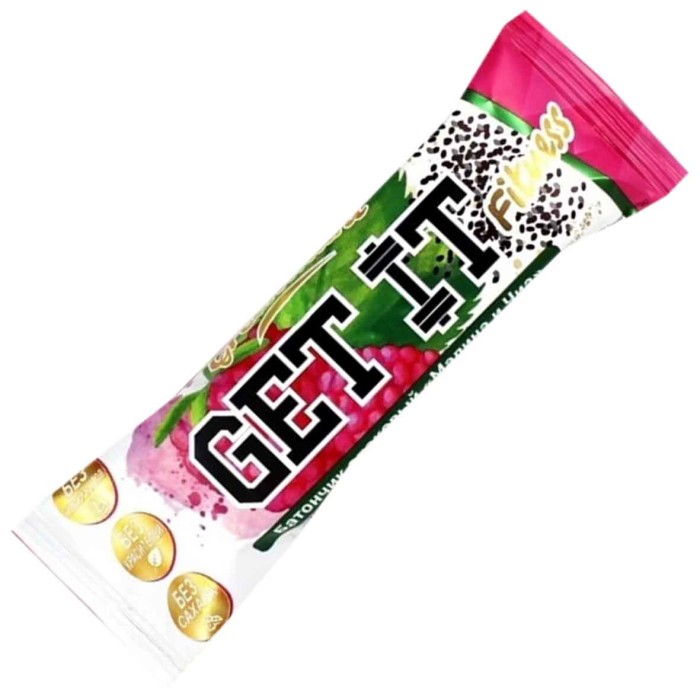 Батончик злаковый Get Itt малина и чиа 30гр м/у