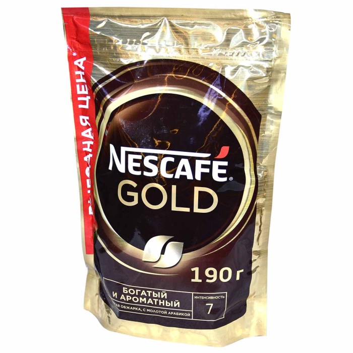 Кофе Nescafe Gold раст 190гр д/п