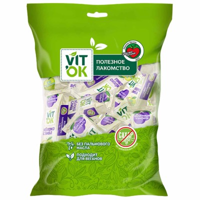 Конфет VITok Пастила яблоко-слива 500гр м/у