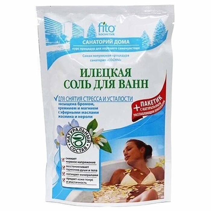 Соль для ванн Fito Илецкая для снятия стресса и усталости 500гр д/п