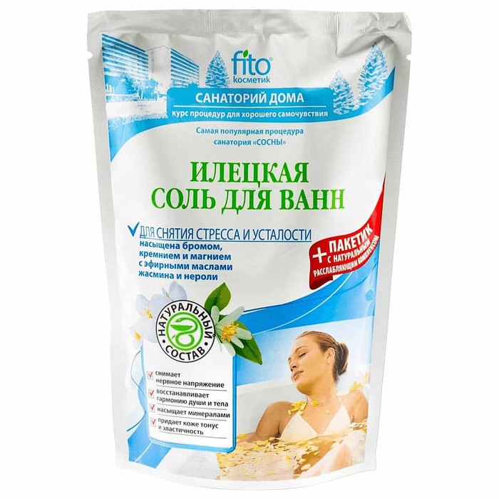 Соль для ванн Fito Илецкая для снятия стресса и усталости 500гр д/п