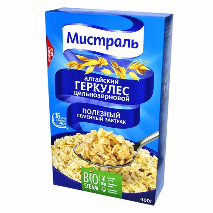 Хлопья Мистраль Геркулес 400гр к/у