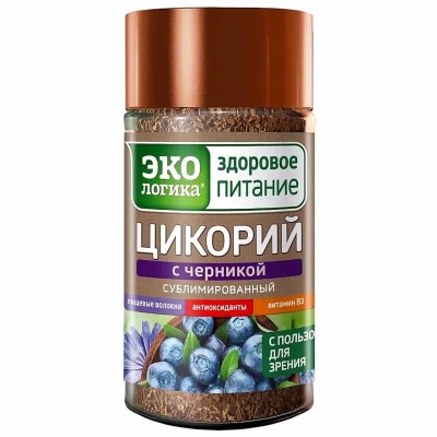 Цикорий ЭКОлогика с черникой 85гр ст/б