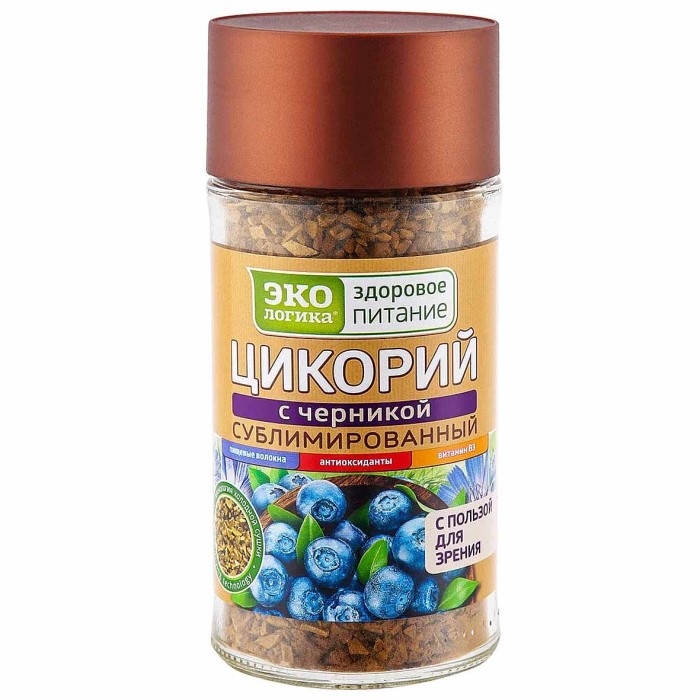 Цикорий ЭКОлогика с черникой 85гр ст/б