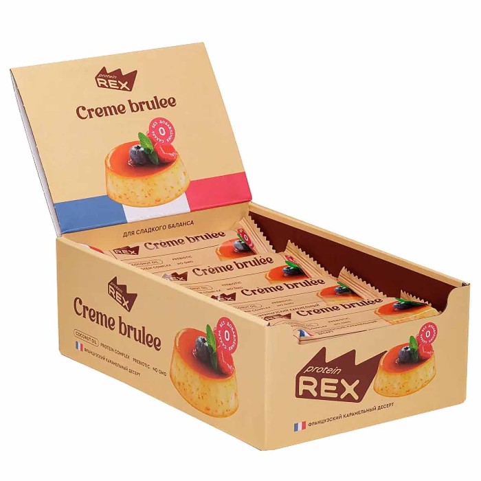 Пирожное протеиновое ProteinRex Крем-брюле 40гр м/у