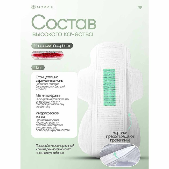 Прокладки Moppie Sport для активного образа жизни 10шт к/у
