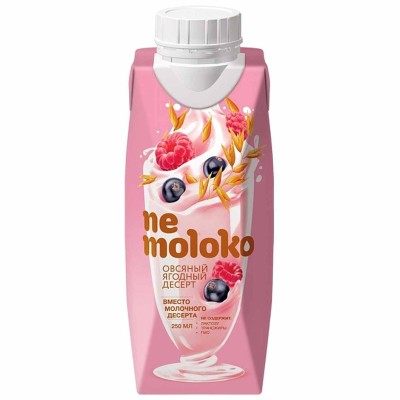 Напиток овсяный Nemoloko ягодный с черной смородиной и малиной 0.25л т/п