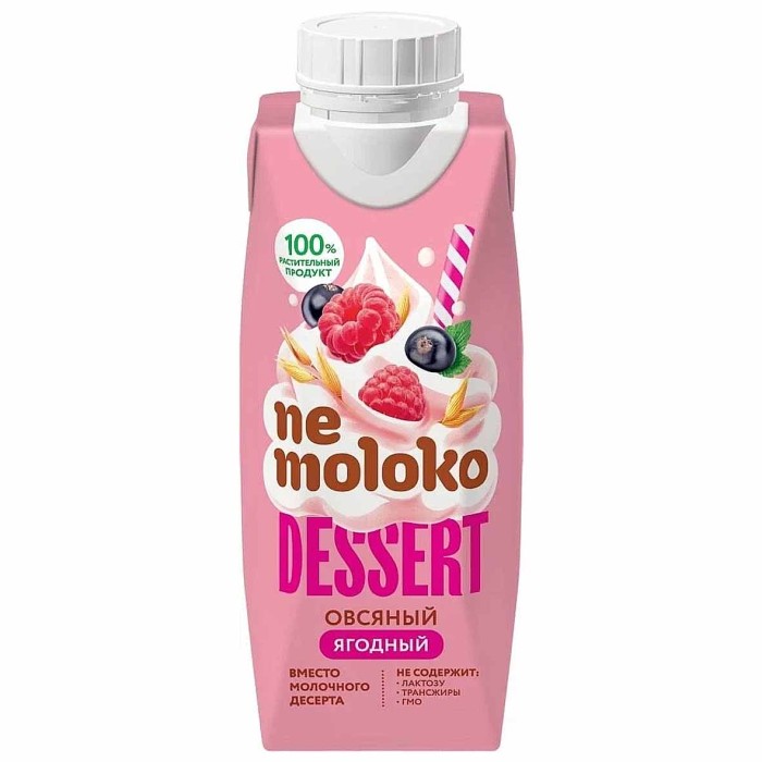 Напиток овсяный Nemoloko ягодный с черной смородиной и малиной 0.25л т/п