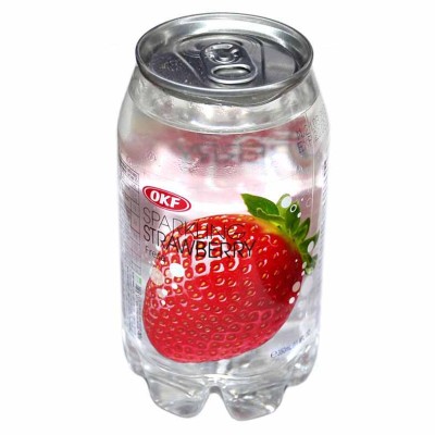 Вода OKF Sparkling Strawberry газ 0,35л ж/б