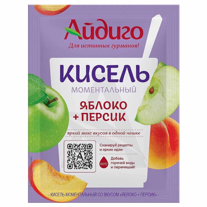 Кисель Айдиго яблоко/персик 30гр м/у