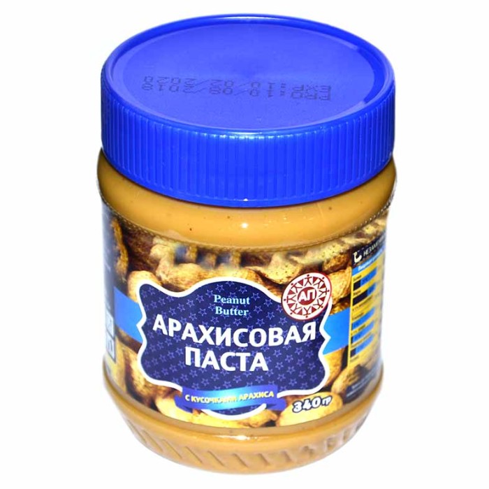 Паста арахисовая АП с кусочками арахиса 340гр пэт