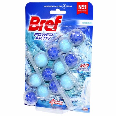 Блок для туалета Bref Сила-актив Океанский бриз 3*50гр м/у