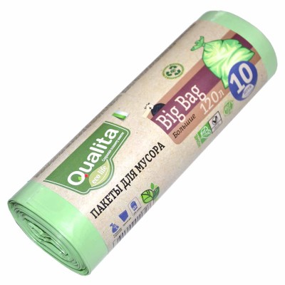 Пакеты для мусора Qualita Eco Life 120л*10шт