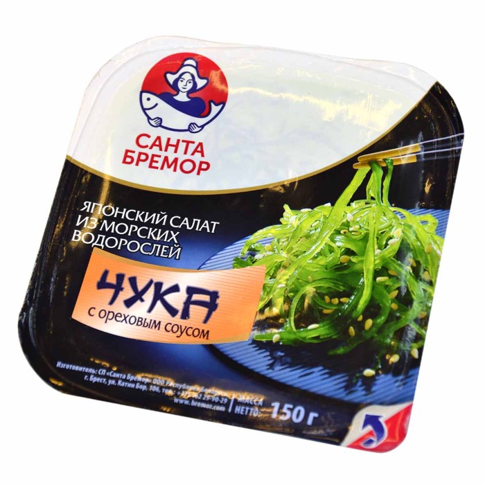 Салат Санта Бремор Чука из морских водорослей с ореховым соусом 150гр пэт