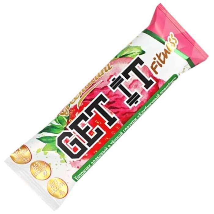 Батончик злаковый Get Itt клубничный пломбир 30гр м/у
