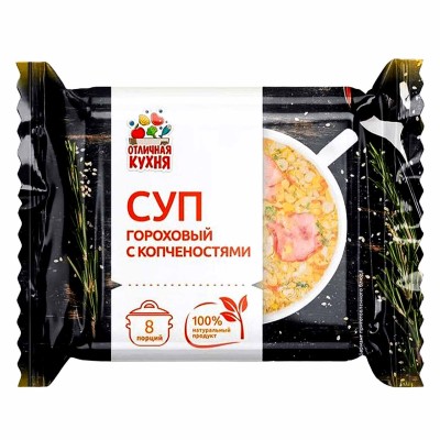 Суп Отличная кухня Гороховый с копченостями 180гр м/у