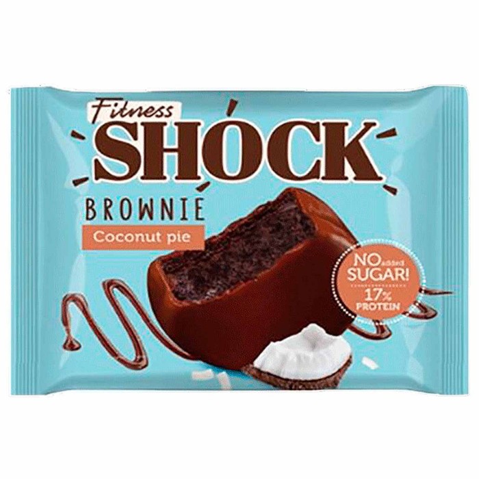 Пирожное протеиновое Fitness Shock Browne глаз кокосовый пирог 50гр м/у