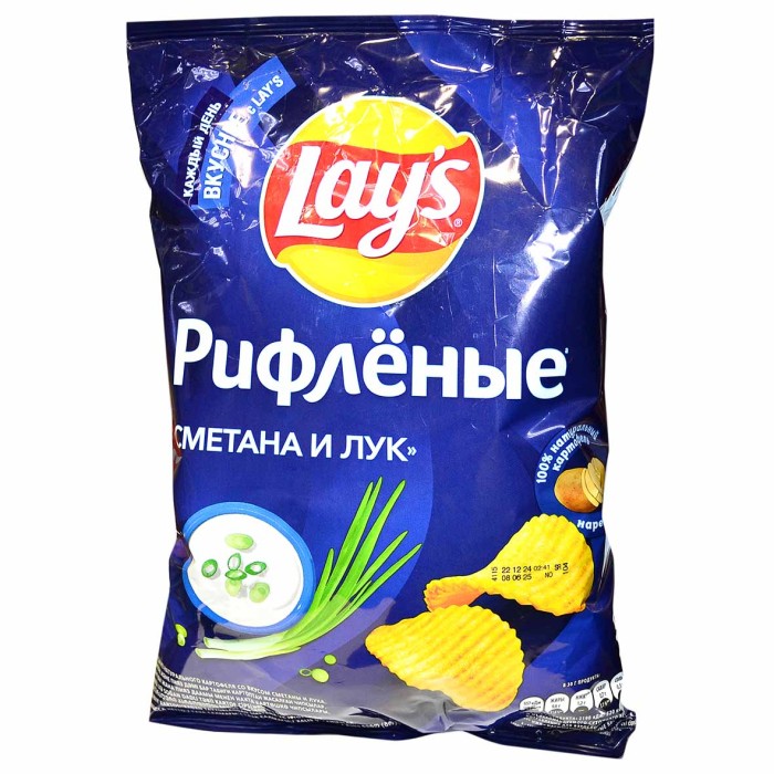 Чипсы Lay’s вкус сметана и лук 140гр м/у