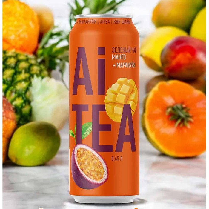 Чай Ai Tea манго-маракуя зеленый 0,45л ж/б