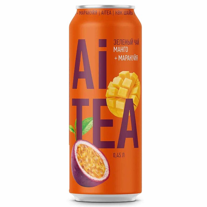Чай Ai Tea манго-маракуя зеленый 0,45л ж/б