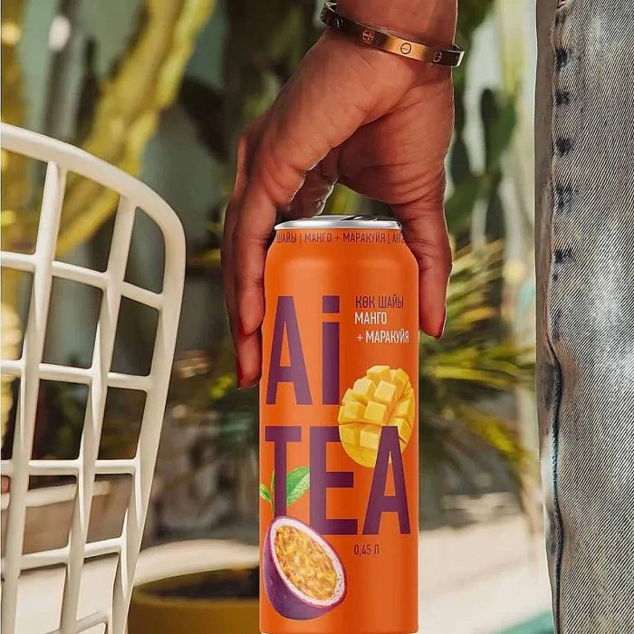 Чай Ai Tea манго-маракуя зеленый 0,45л ж/б