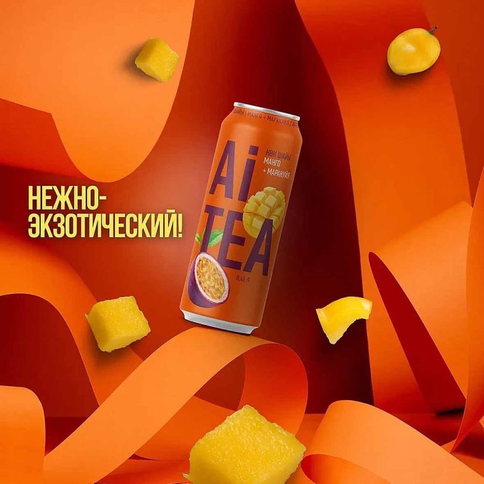 Чай Ai Tea манго-маракуя зеленый 0,45л ж/б